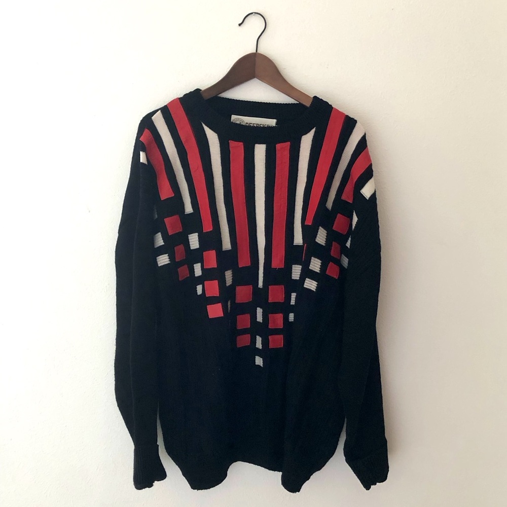 Vintage Moto Oversized Colorblock Sweater